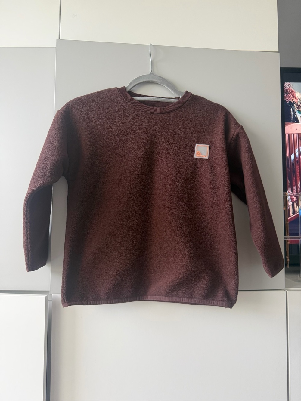 Zara Kids Dark Brown Fleece Crewneck Sweater